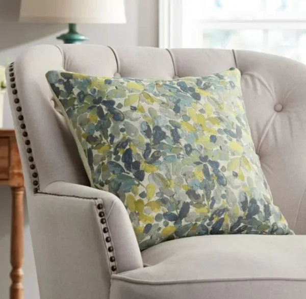 Botanical Decorative Square Pillow, 20" x 20", Blue, 1 Pillow - Image 2